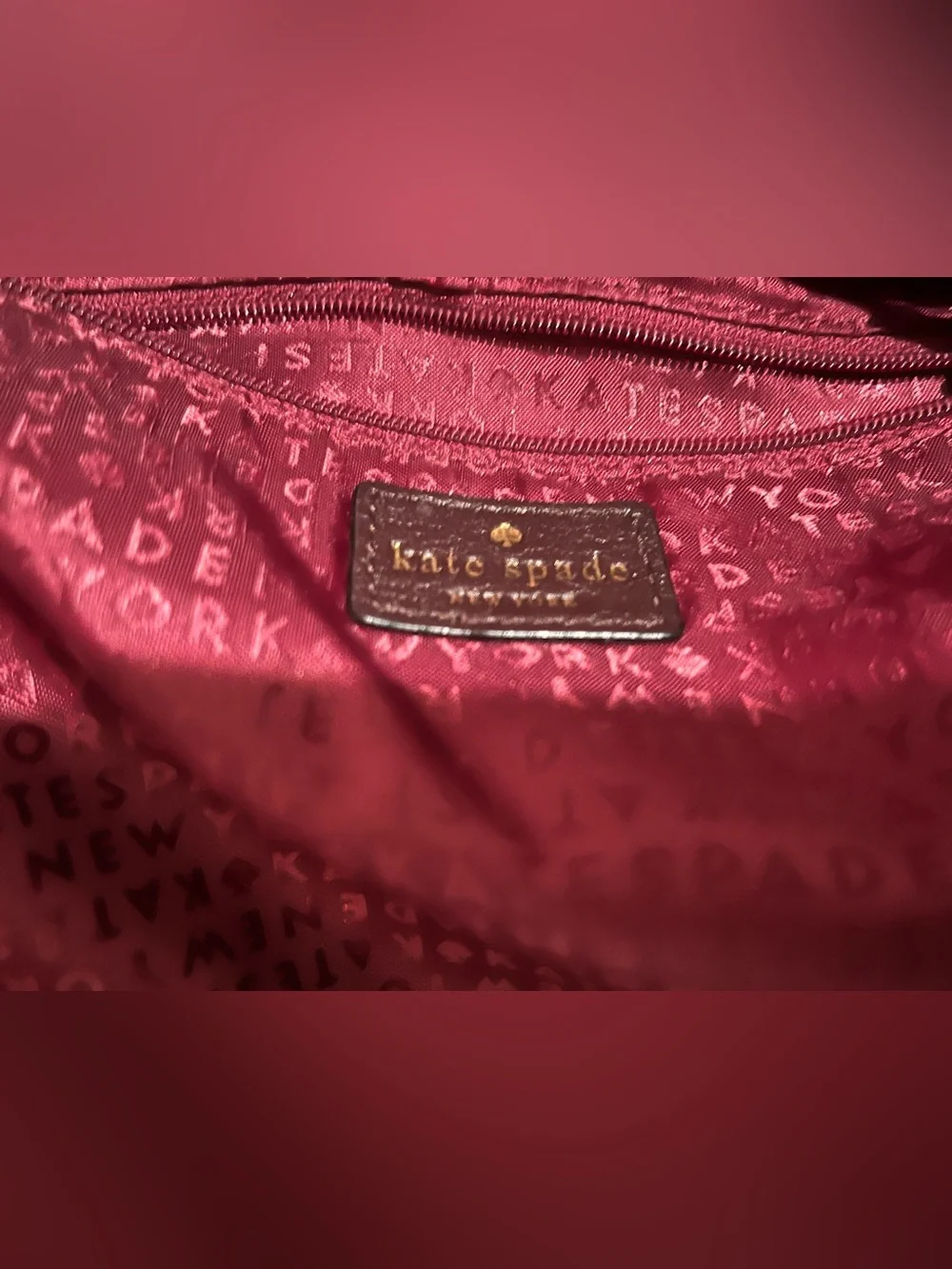 kate spade New York Pratt Rianne Leather Crossbody Bag in Deep Burgundy